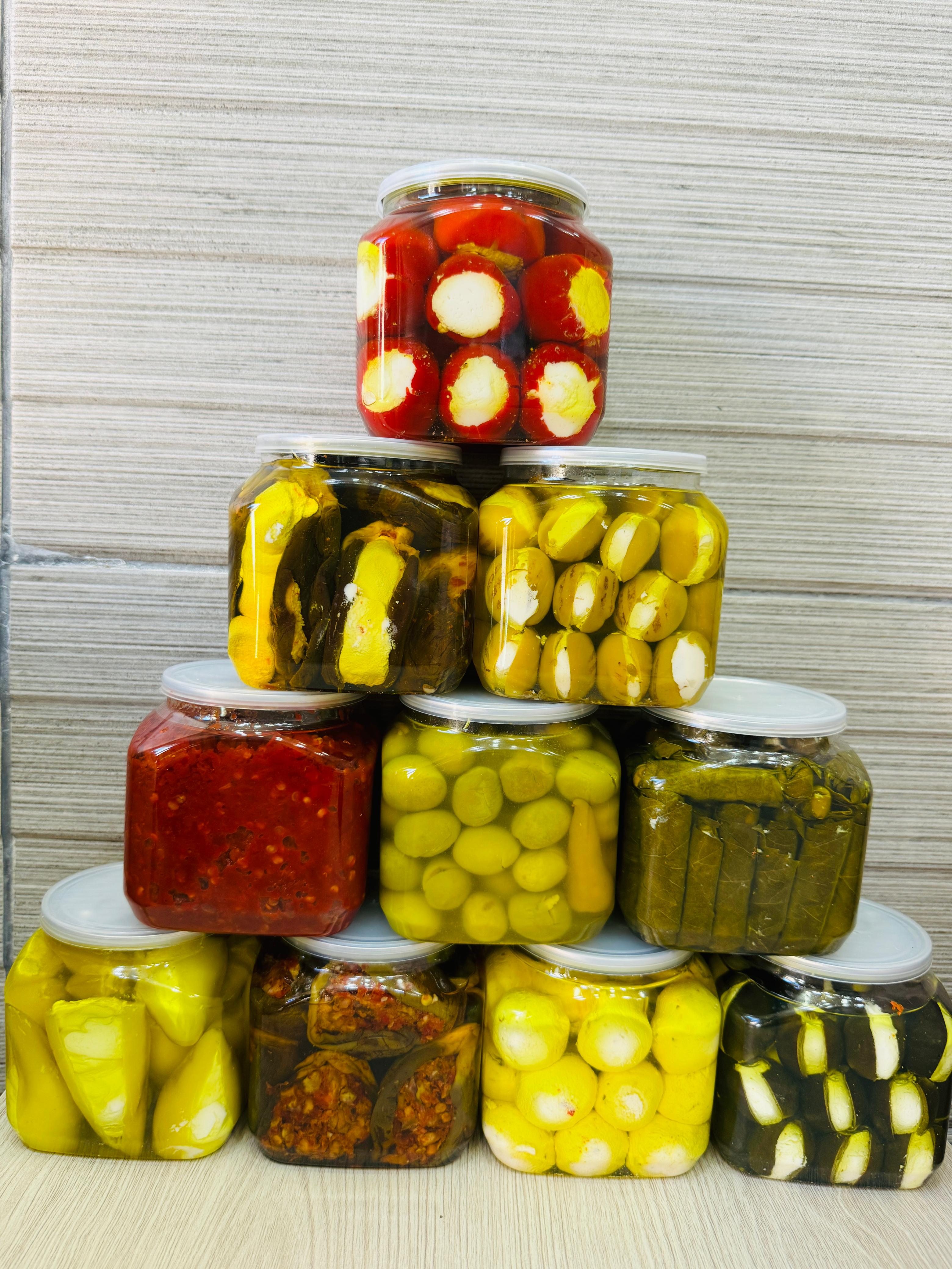 Mixed veggies stuffed with labneh